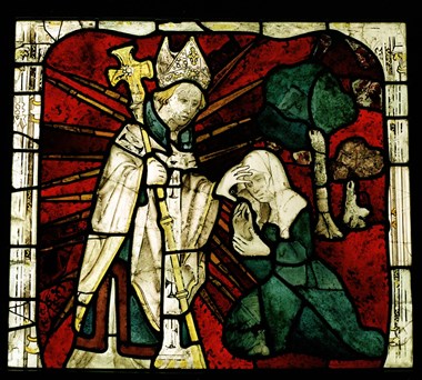 'William heals a blind woman' York Minster