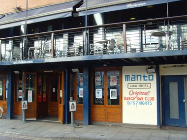 Outside Manto, on Canal Street, Manchester