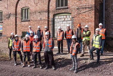 Students from Shrewsbury Colleges Group gained hands-on experience of traditional construction methods. The Northcot Brick team of specialist traditional brick makers passed on their expert knowledge to Level 1 and 2 Brickwork students from the college, demonstrating traditional hand-throwing methods and letting the students have a go at making their own brick.