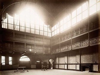 Interior of the London Scottish drill hall at Buckingham Gate