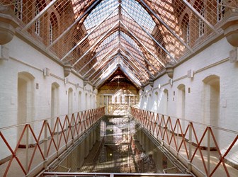 Interior of a prison wing at Strangeways.